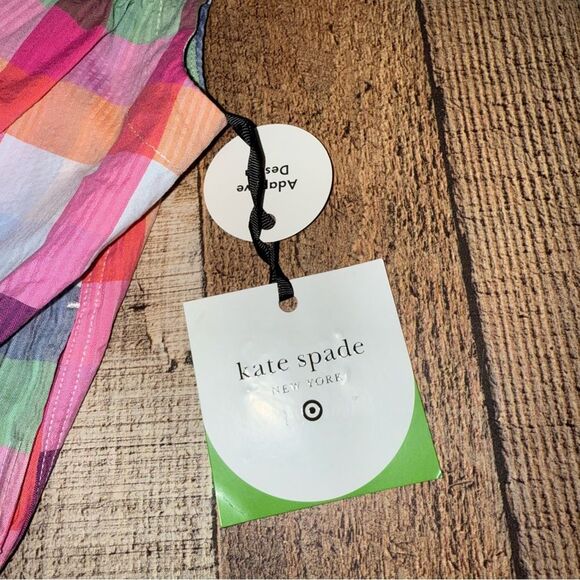 Girls' Plaid Tie-Shoulder Poplin Romper - kate spade new york x Target nwt XS - Picture 12 of 16